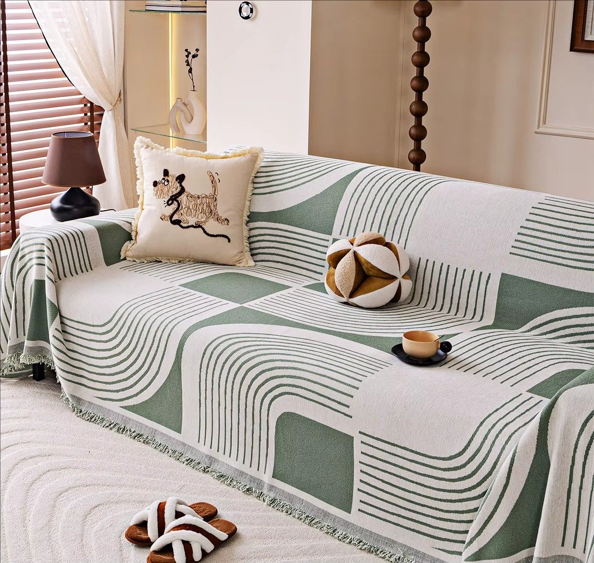 Chenille Bohemian Sofa Couch Cover