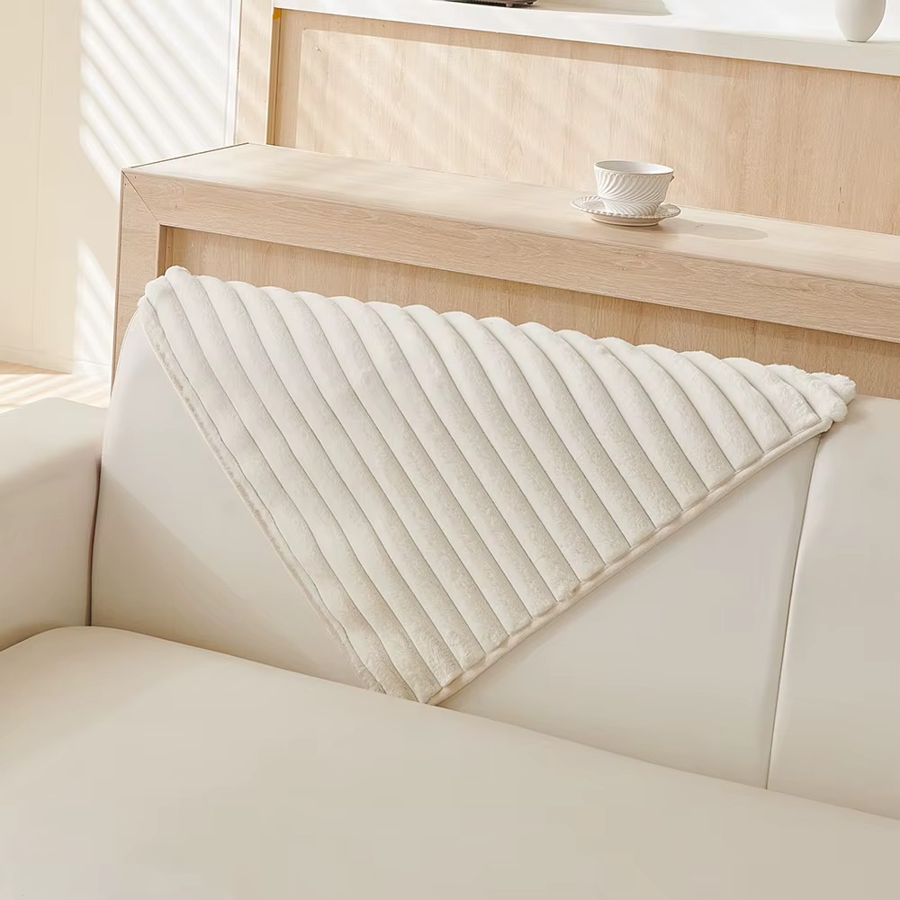 Non Slip Plush Rabbit Fuzzy Mat Couch Sofa Cover