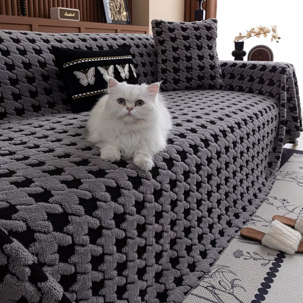 Elegance Funny Fuzzy Anti-Slip Sofa Couch Cover