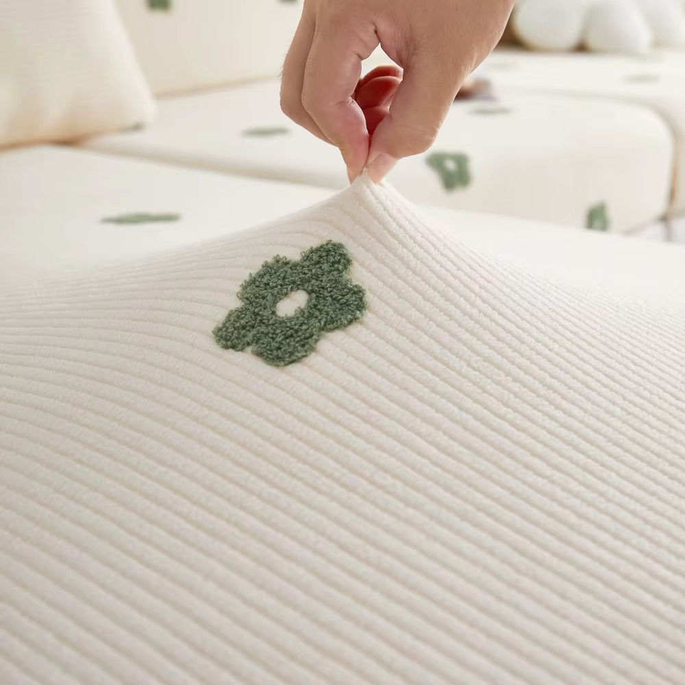 Anti-Slip Ditsy floral Cushion Sectional L Shaped Sofa Couch Cover