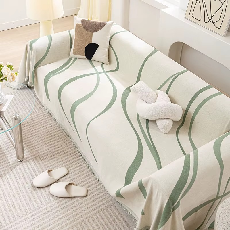 Luxury Elegant Chenille Tassels Sofa Couch Cover