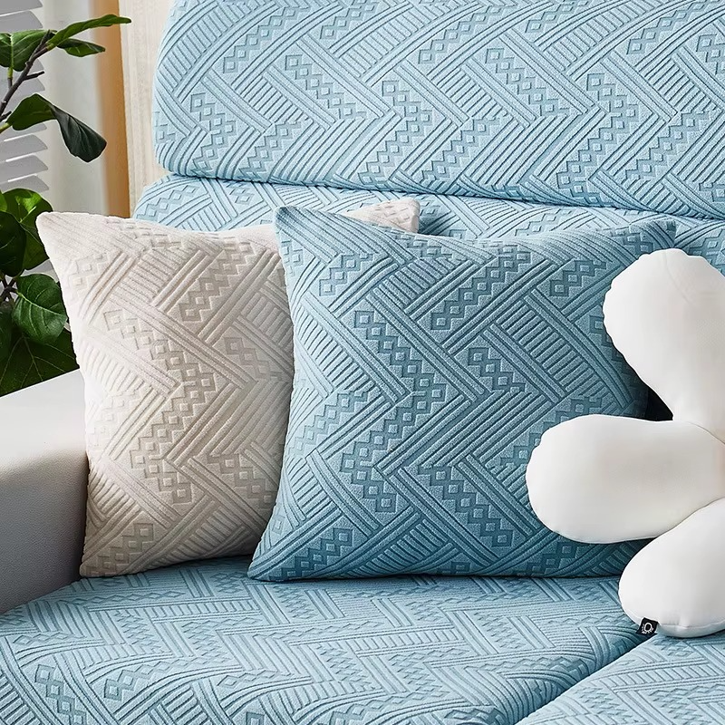 Non Slip L Shaped Skirted Cushion Slipcover Sofa Couch Cover