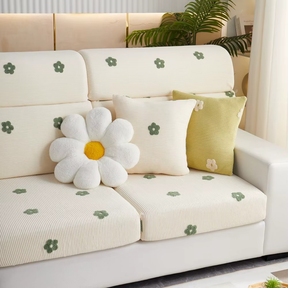 Anti-Slip Ditsy floral Cushion Sectional L Shaped Sofa Couch Cover