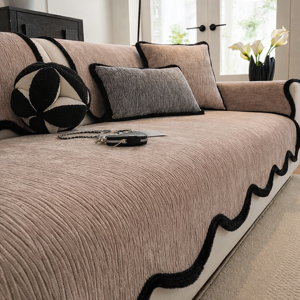 Luxury Chenille Anti Slip Sofa Couch Cover