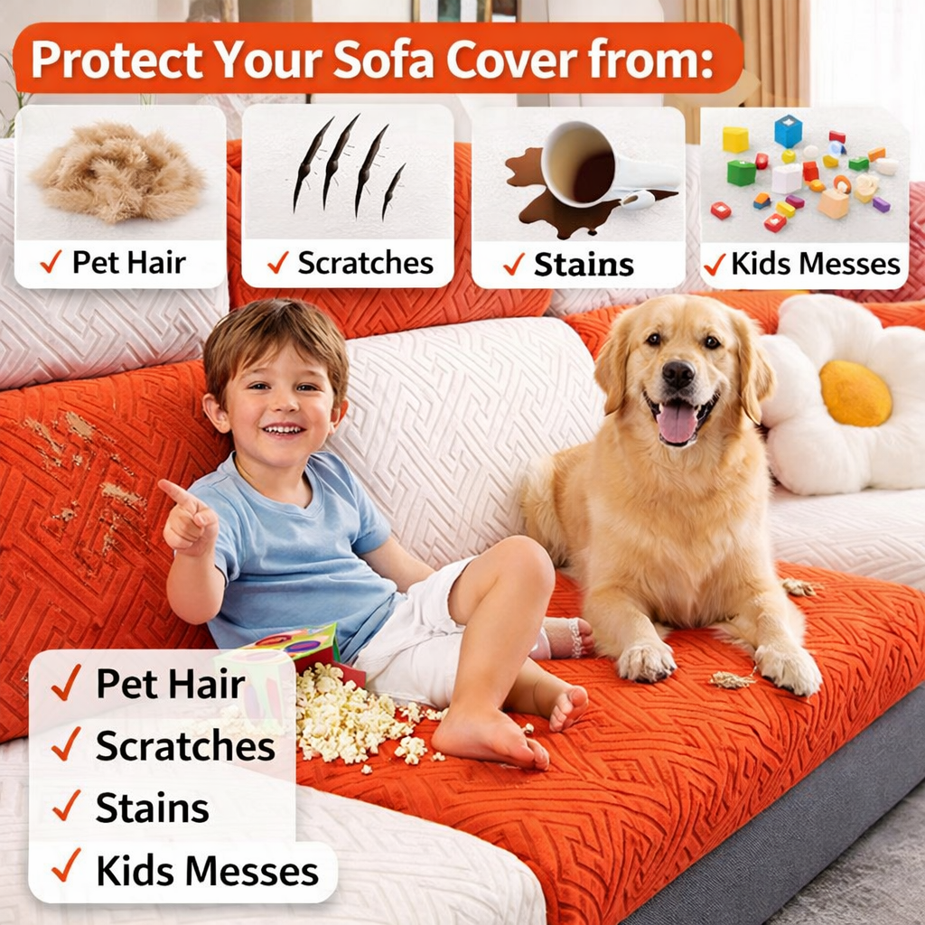Anti-Slip L Shaped Slipcover Cushion Sofa Couch Cover