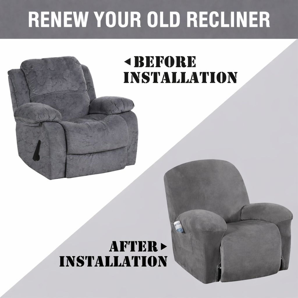 Velvet Love Seat Slipcover Recliner Cover