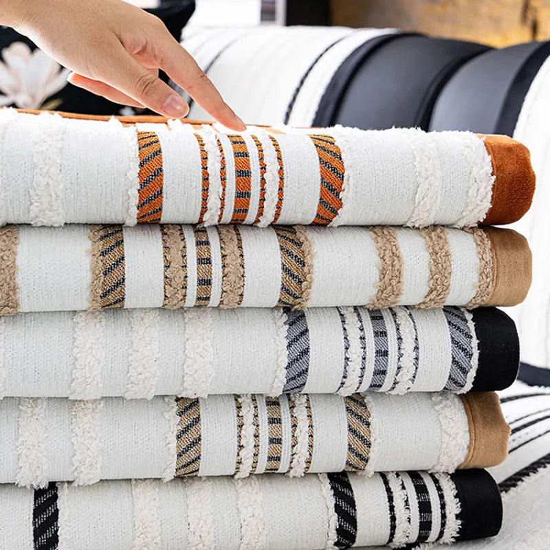 Non-slip Elegant Chenille Stripe Sofa Couch Cover