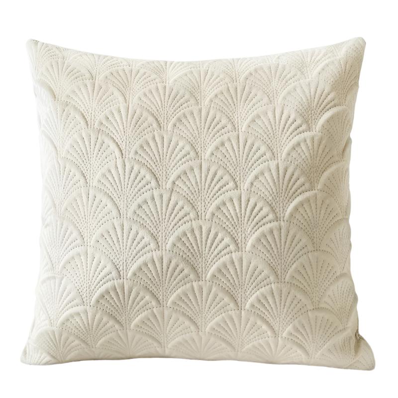 2 Scallop Velvet Throw Pillow Cushion Cover Case