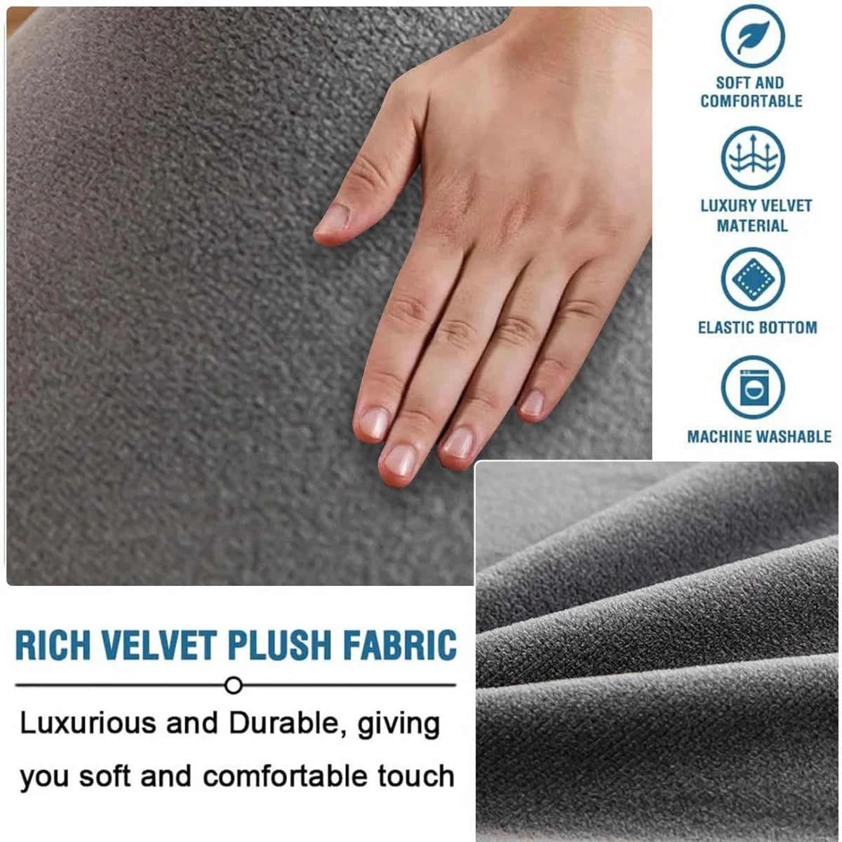 Velvet Slipcover Office Chair Cover