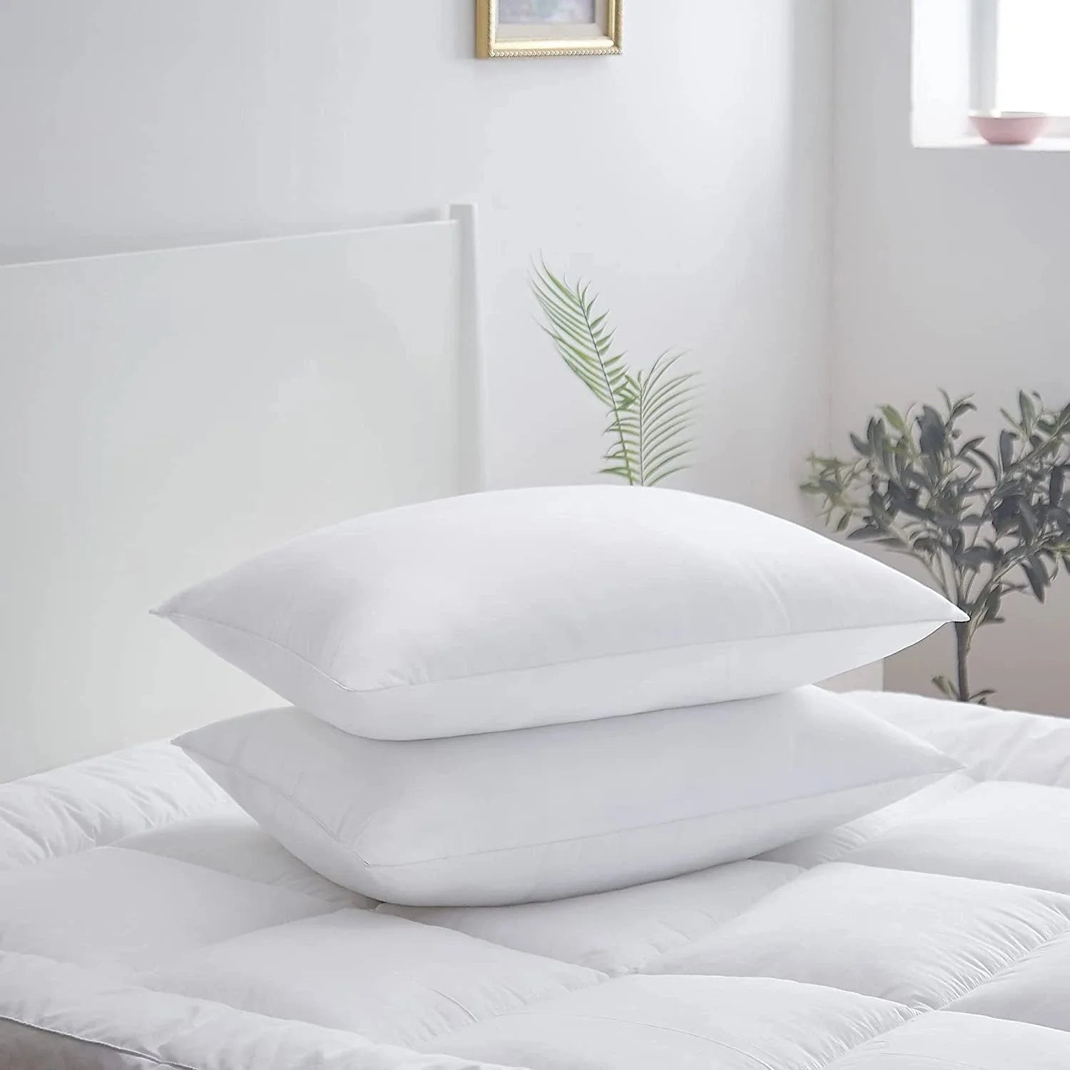 2 Fluffy Bed Sleeping Pillows
