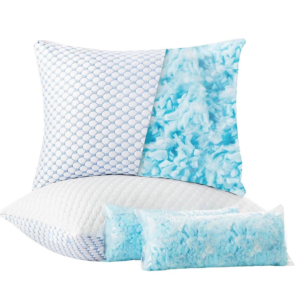 Cooling Shredded Bed Sleeping Pillows