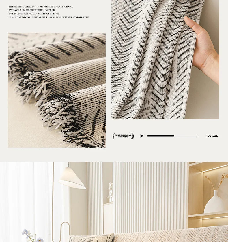 Chenille Tassels Anti-Slip Sofa Couch Cover