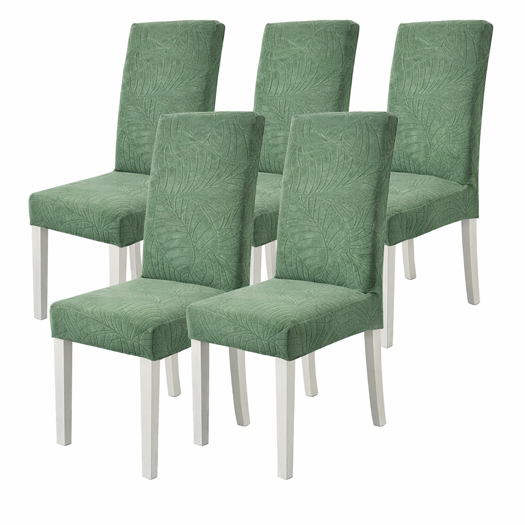 Jacquard Slipcover Leaf Chair Seat Cover