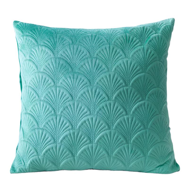 2 Scallop Velvet Throw Pillow Cushion Cover Case