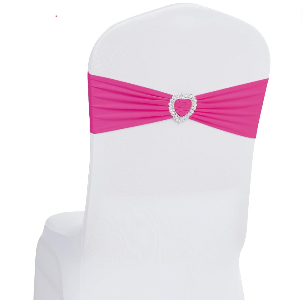 10 Spandex Chair Sashes Bows Cover Band