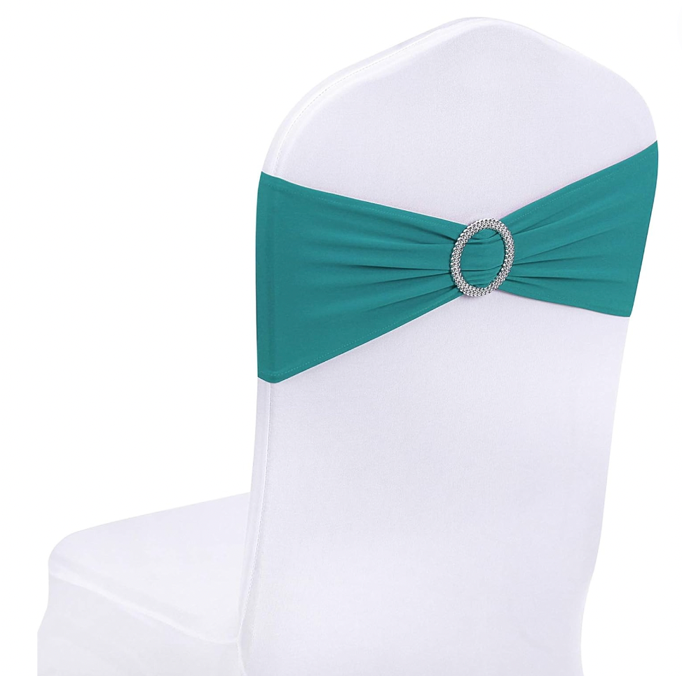 25 Spandex Chair Sashes Bows Cover Band