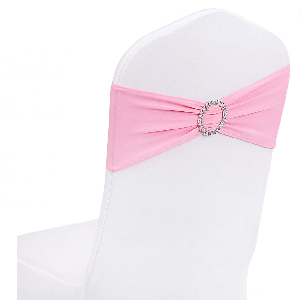 25 Spandex Chair Sashes Bows Cover Band
