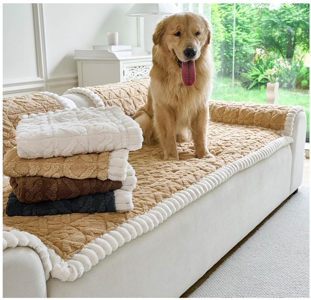 Non Slip Fuzzy Dog Pet Bed Mat Couch Sofa Cover