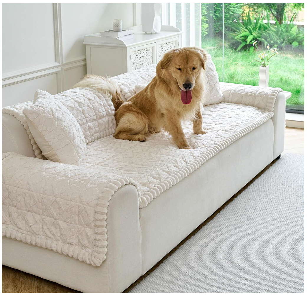 Non Slip Fuzzy Dog Pet Bed Mat Couch Sofa Cover