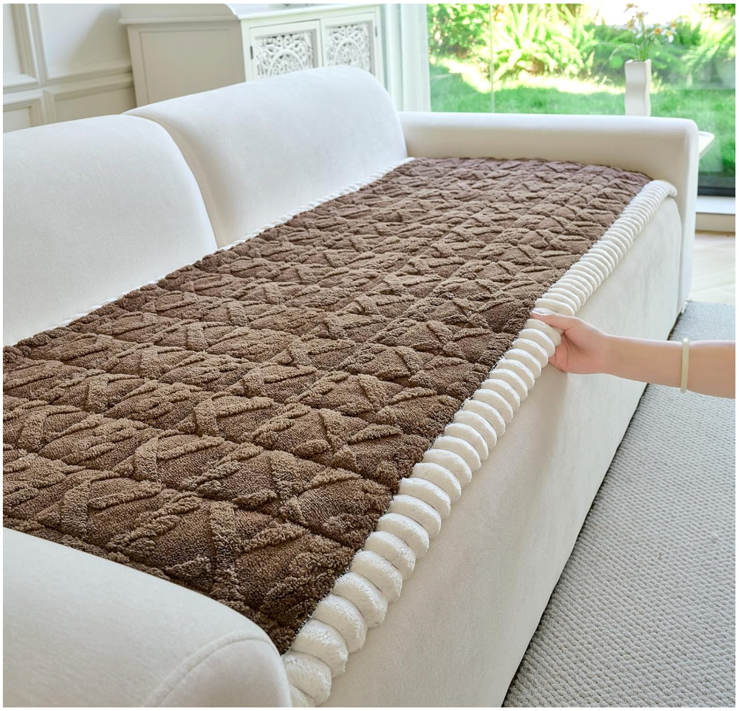 Non Slip Fuzzy Dog Pet Bed Mat Couch Sofa Cover