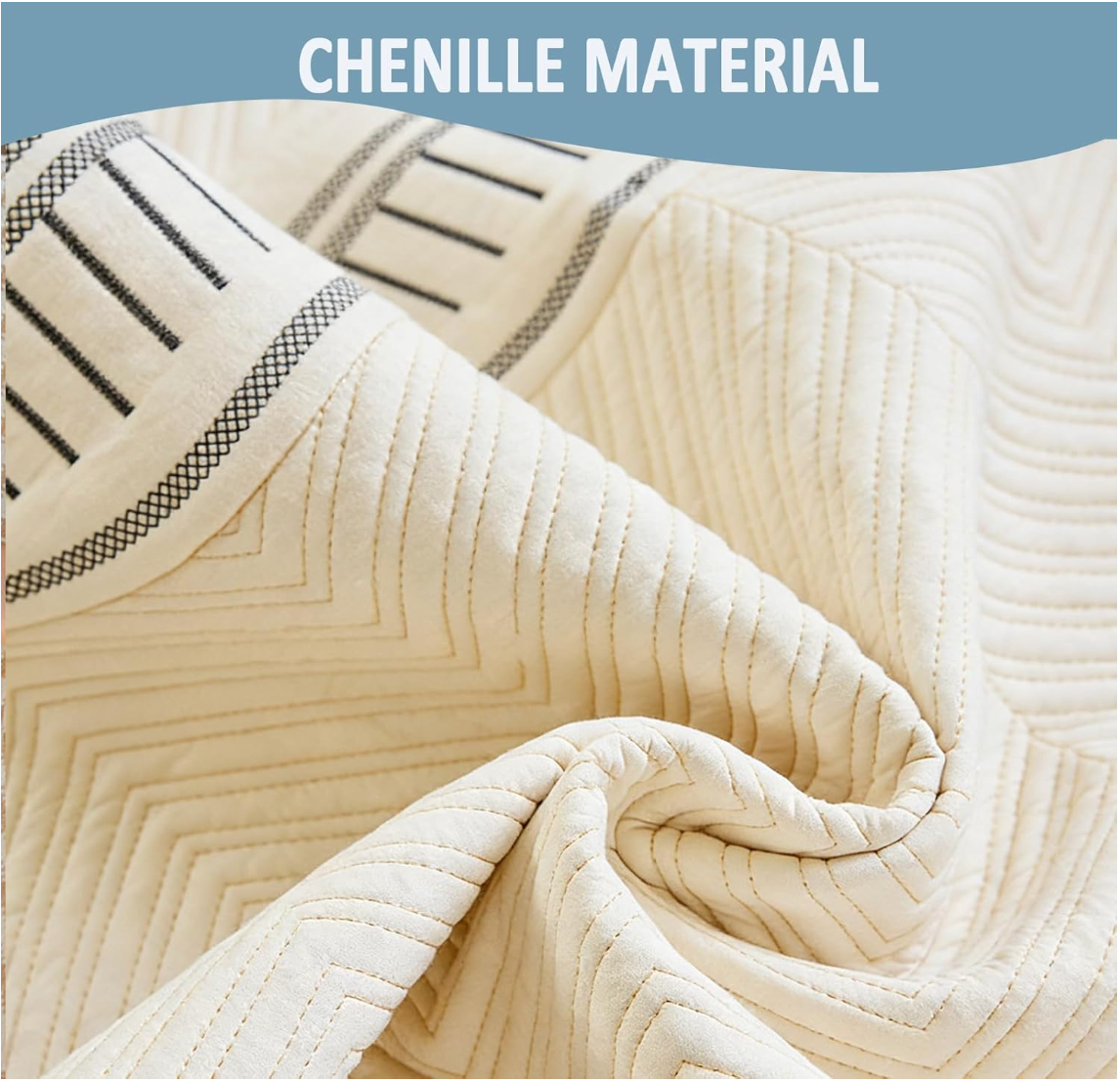 Non-Slip Quilted Chenille Sofa Couch Cover