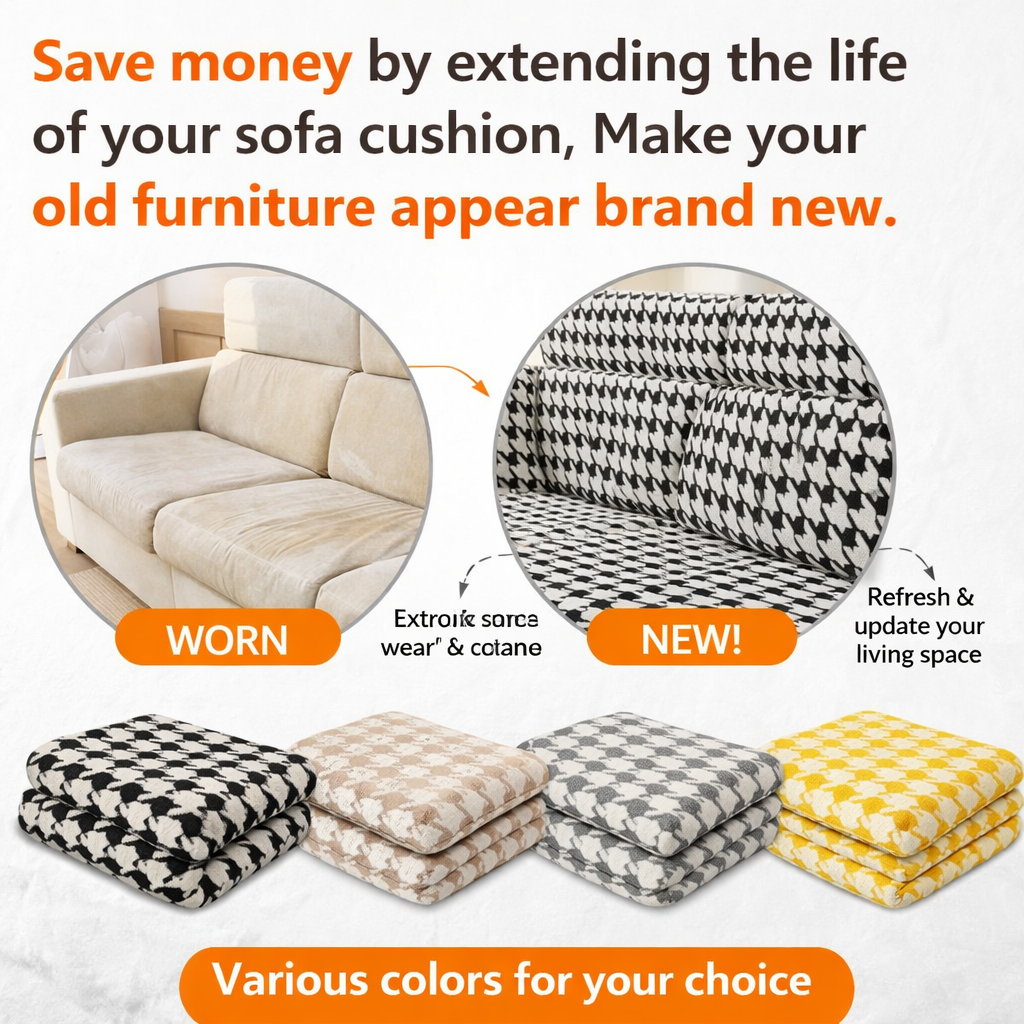 L Shaped classic Sectional Plush Cushion Sofa Couch Cover