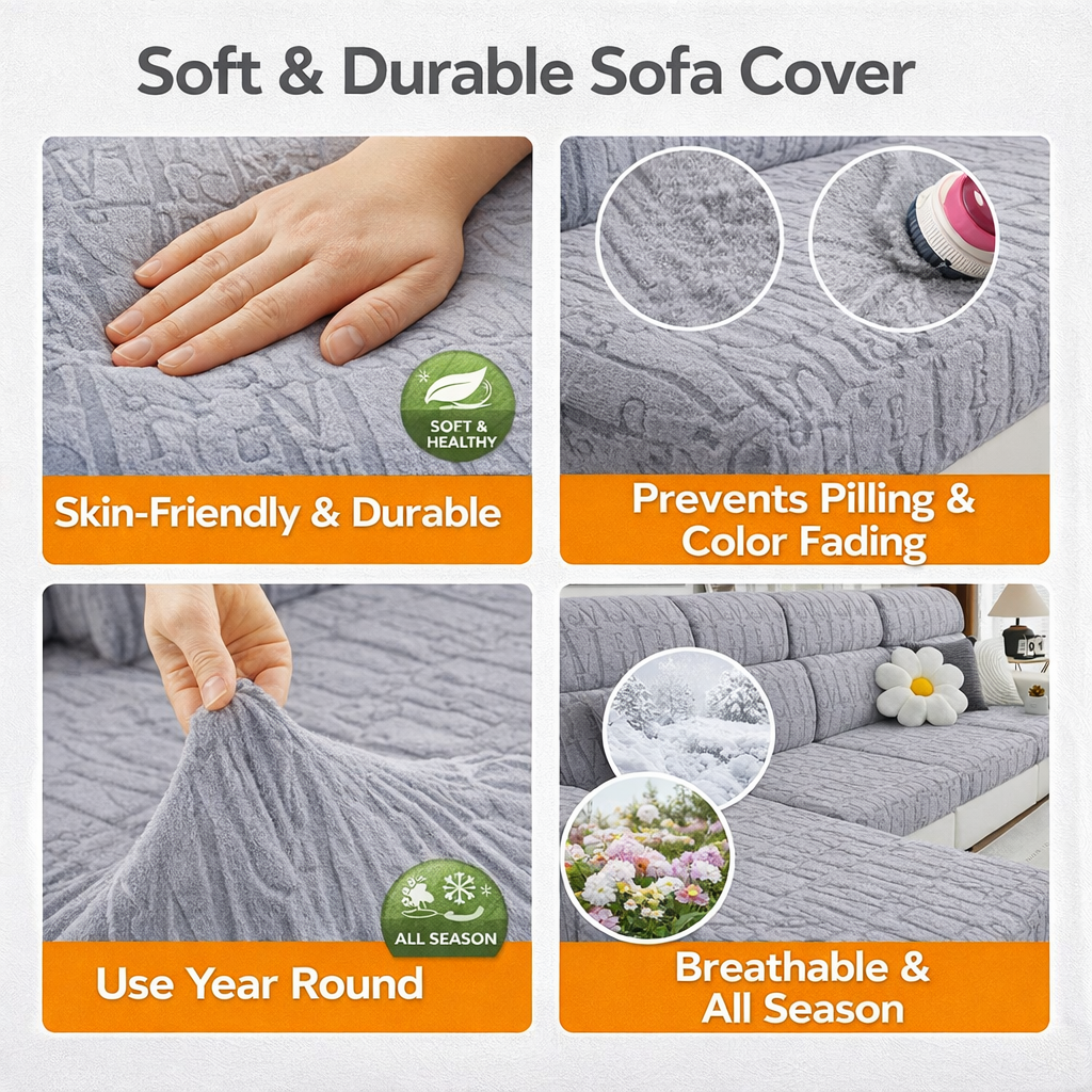 Anti-Slip L Shaped Letter Cushion Sofa Couch Cover