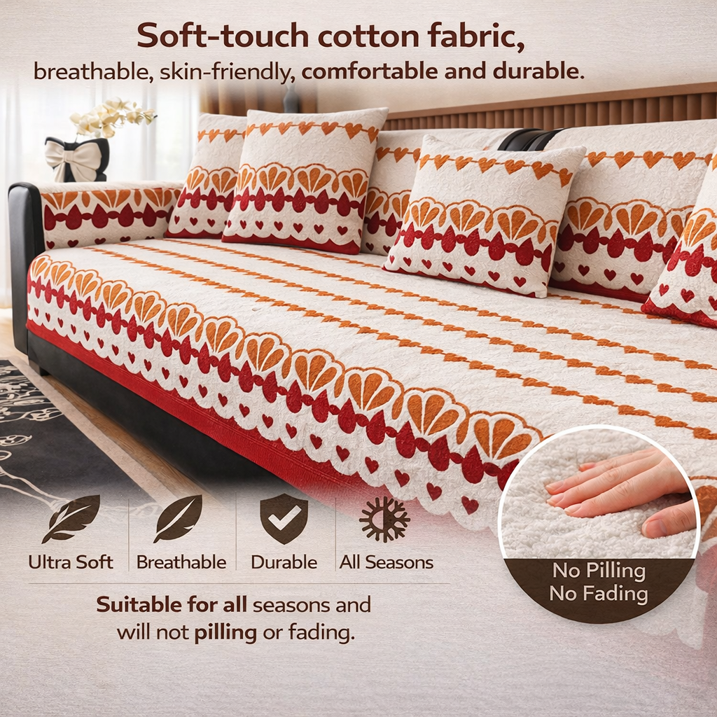 Non Slip Plush Fuzzy Mat Couch Sofa Cover