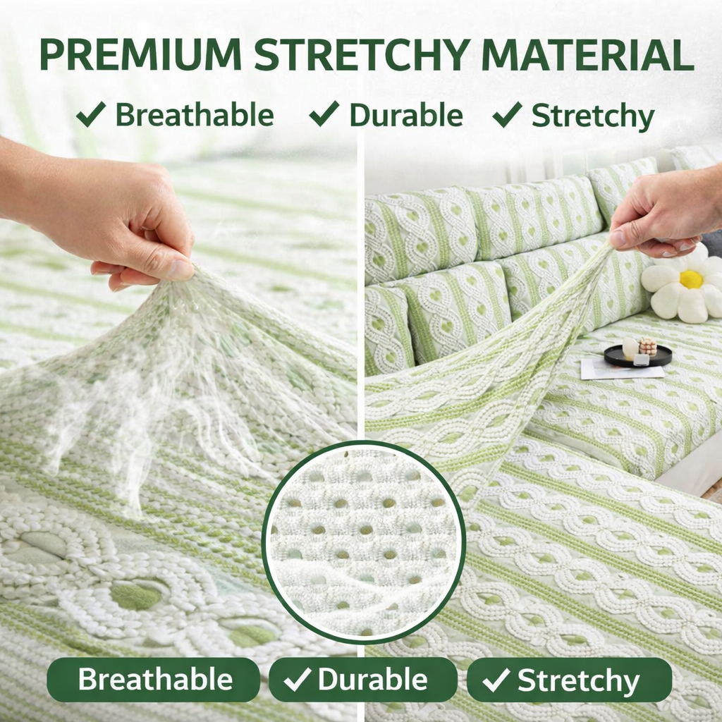 Anti-Slip Jacquard L Shaped Cushion Sofa Couch Cover