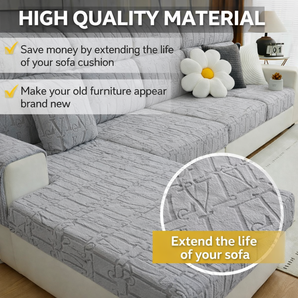Anti-Slip L Shaped Letter Cushion Sofa Couch Cover