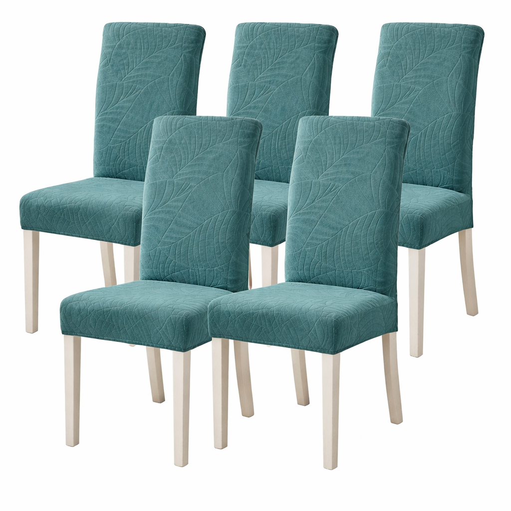 Jacquard Slipcover Leaf Chair Seat Cover