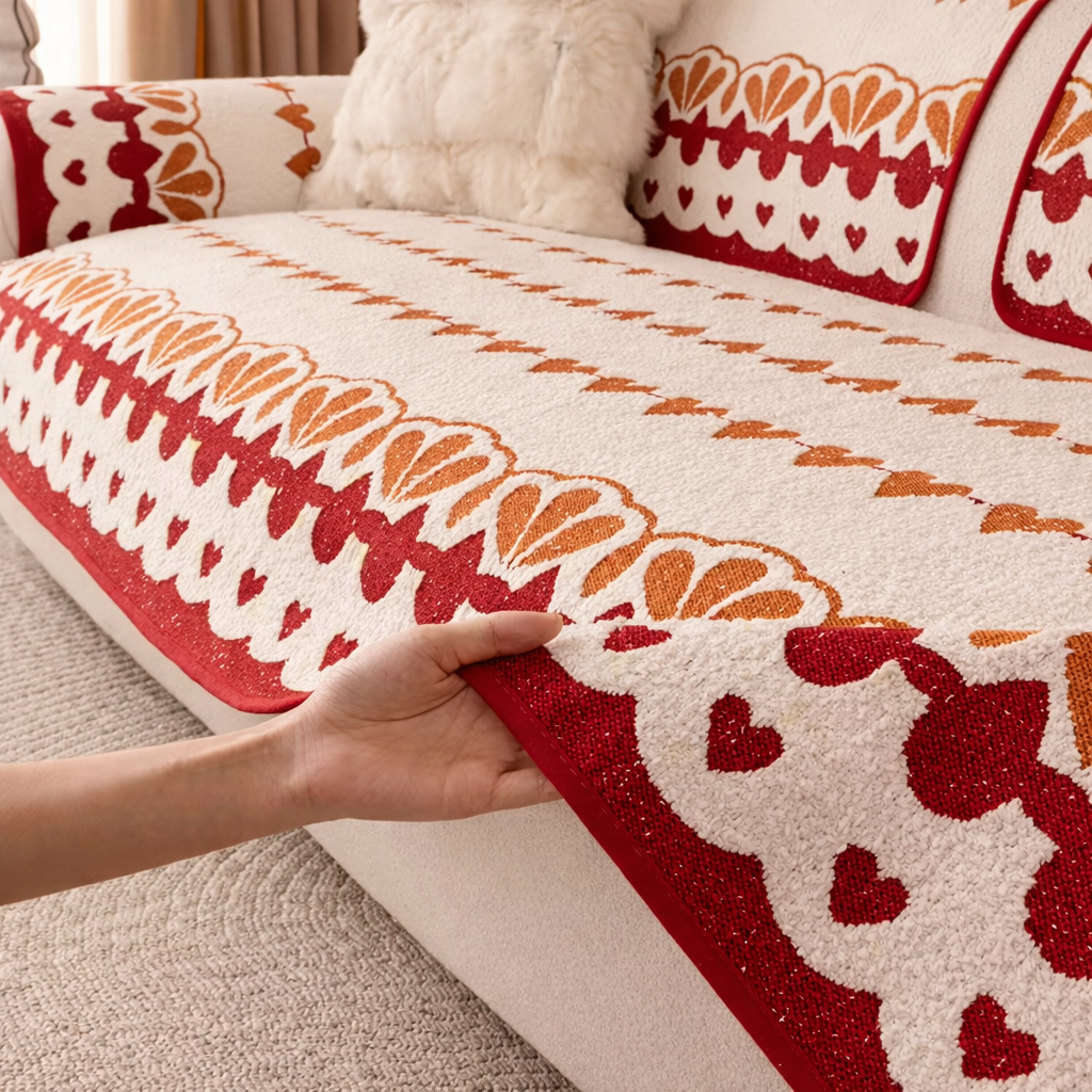 Non Slip Plush Fuzzy Mat Couch Sofa Cover