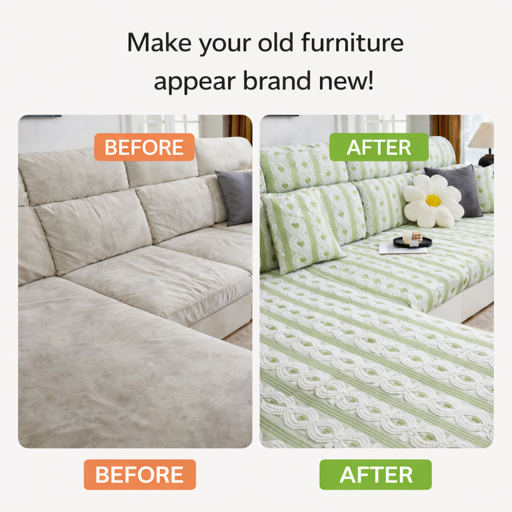 Anti-Slip Jacquard L Shaped Cushion Sofa Couch Cover