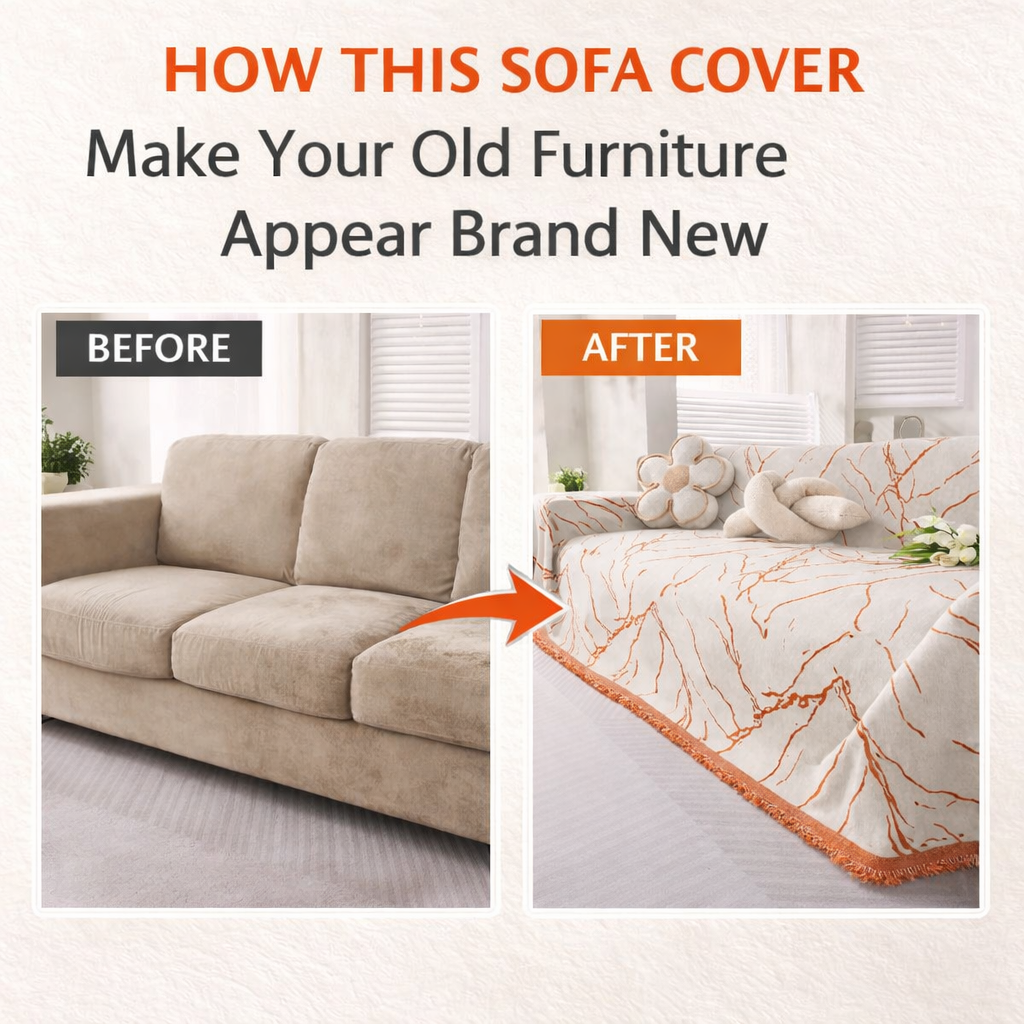 Anti-Slip Luxury Chenille Elegance Tassels Sofa Couch Cover