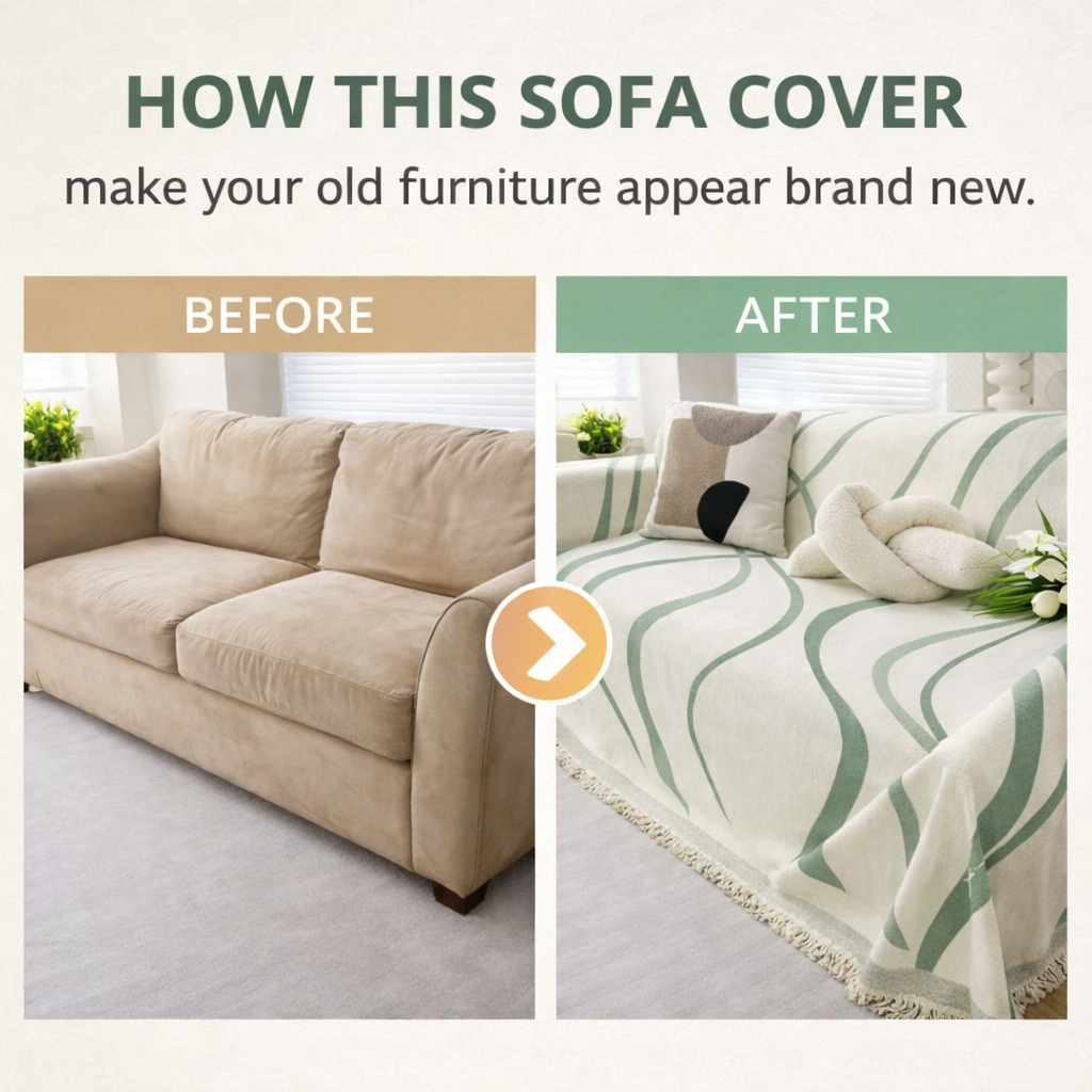 Luxury Elegant Chenille Tassels Sofa Couch Cover