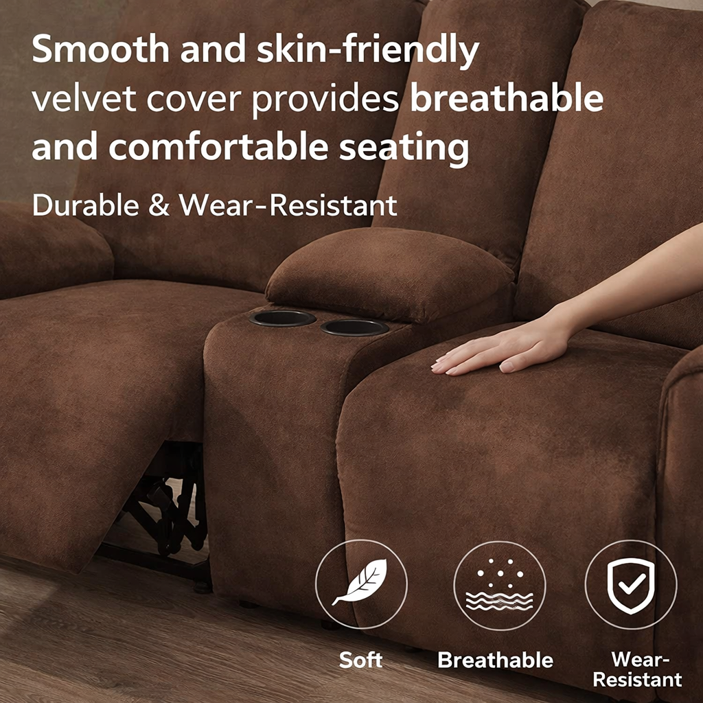 Velvet Love Seat Slipcover Recliner Cover