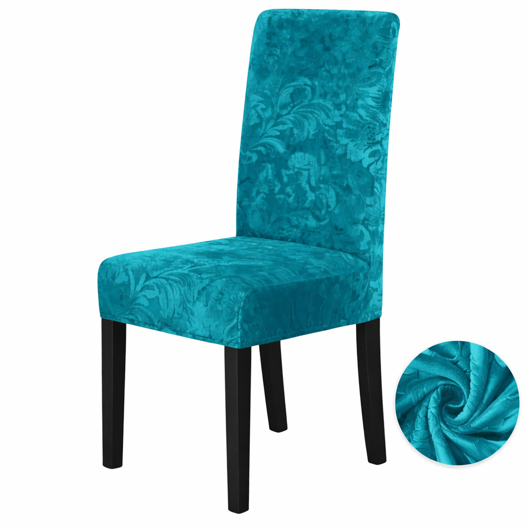 Slipcover Floral Velvet Chair Cover