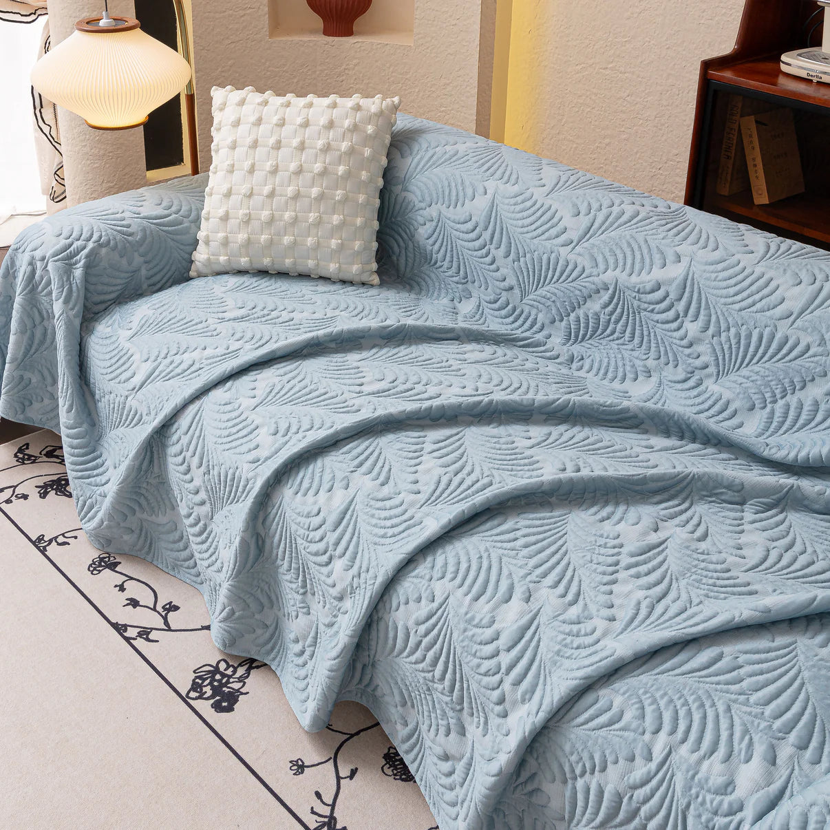 Non-Slip Elegant Quilted Tassels Sofa Couch Cover