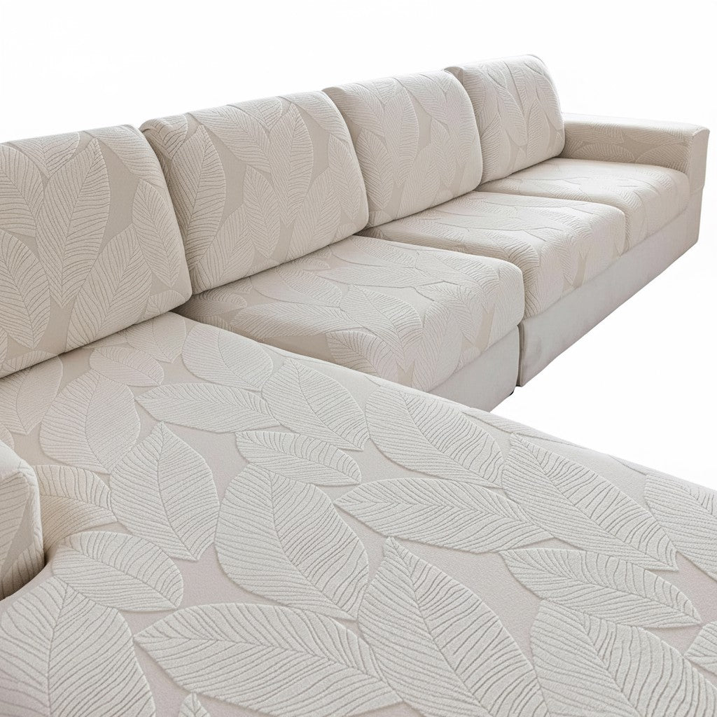 L Shaped Leaf Cushion Slipcover Sofa Couch Cover