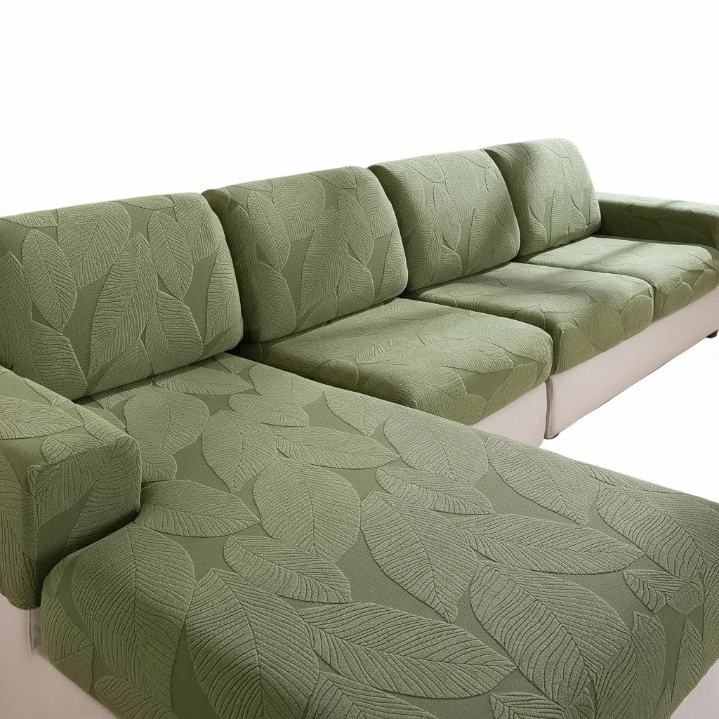 L Shaped Leaf Cushion Slipcover Sofa Couch Cover