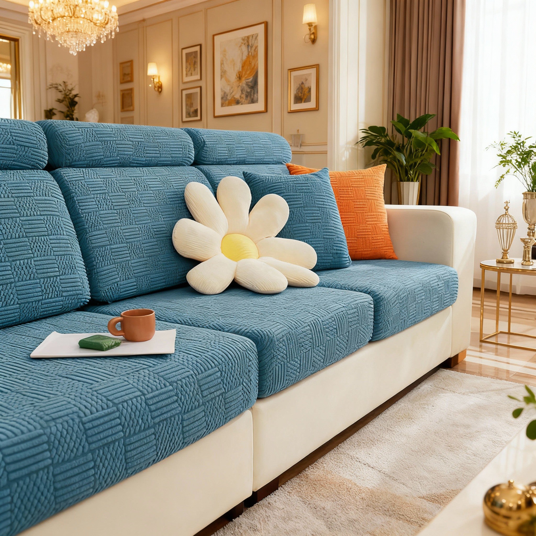 L Shaped Cushion Slipcover Sofa Couch Cover