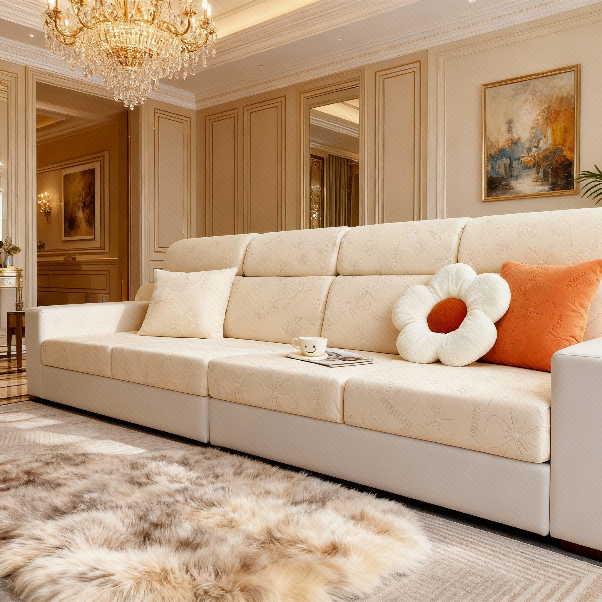 Good Luck Anti-Slip L Shaped Cushion Sofa Couch Cover