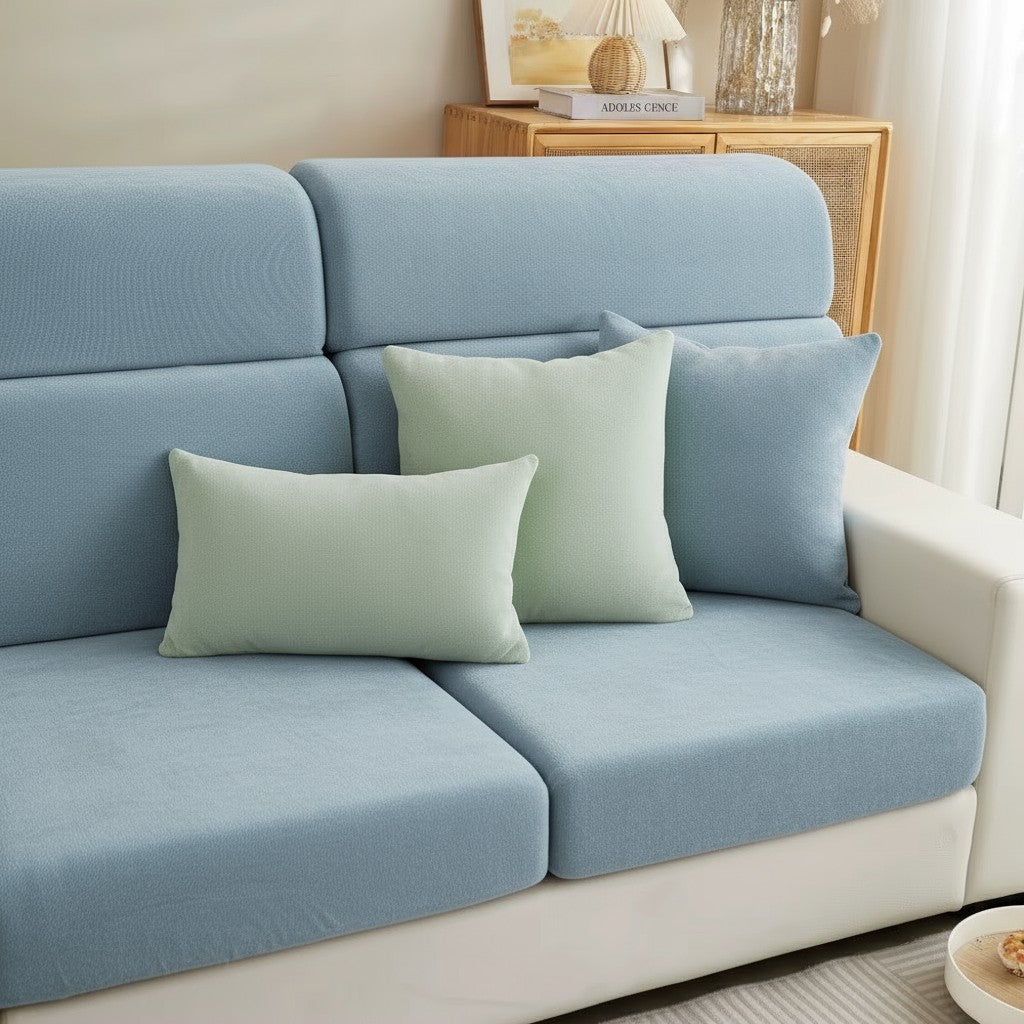 L Shaped Velvet Cushion Slipcover Sofa Couch Cover