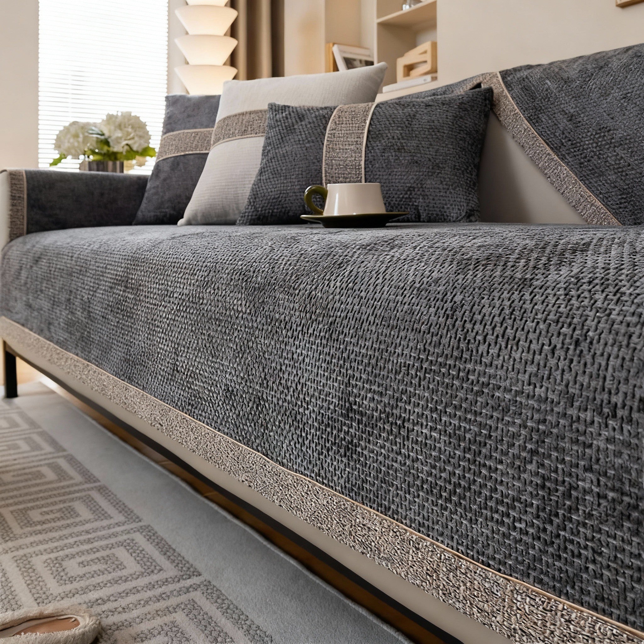 Non Slip Woven Sofa Couch Cover