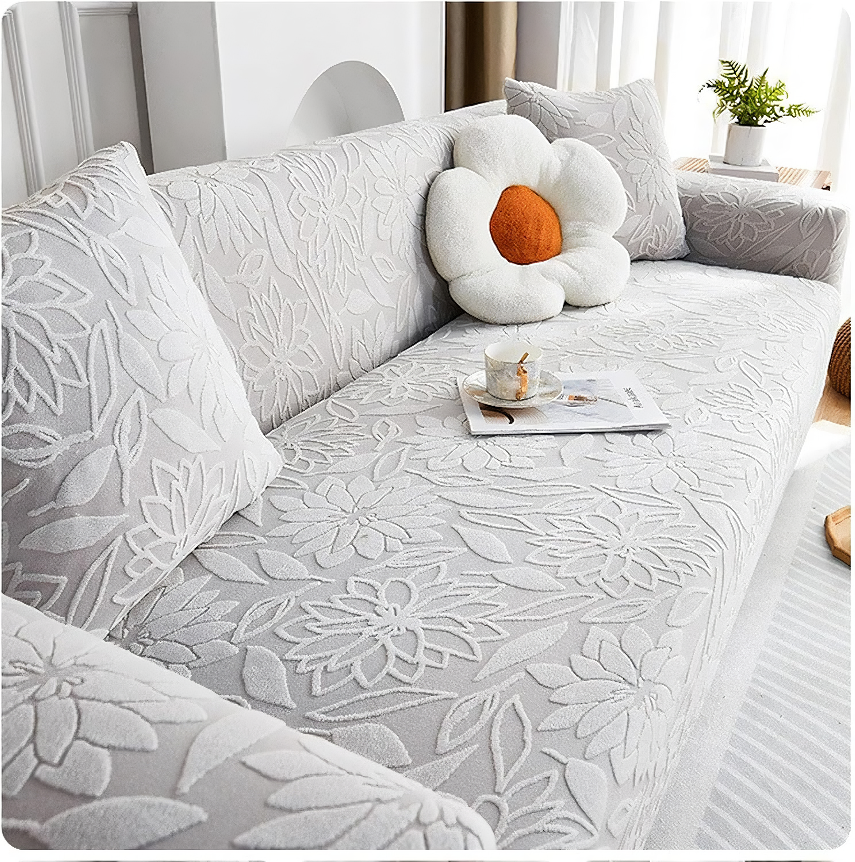 360 Boho Floral Slipcover Sofa Couch Cover