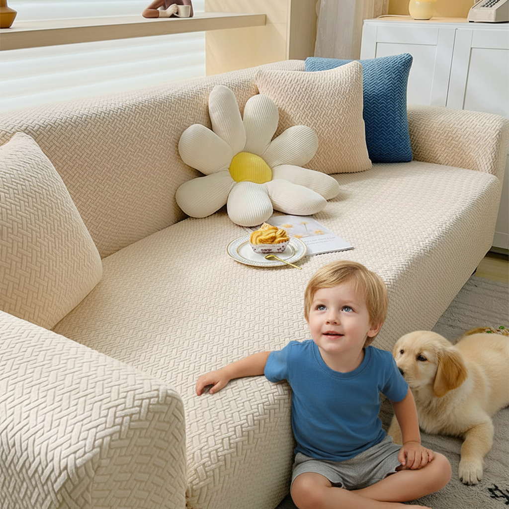 360 Jacquard Non Slip Slipcover Sofa Couch Cover