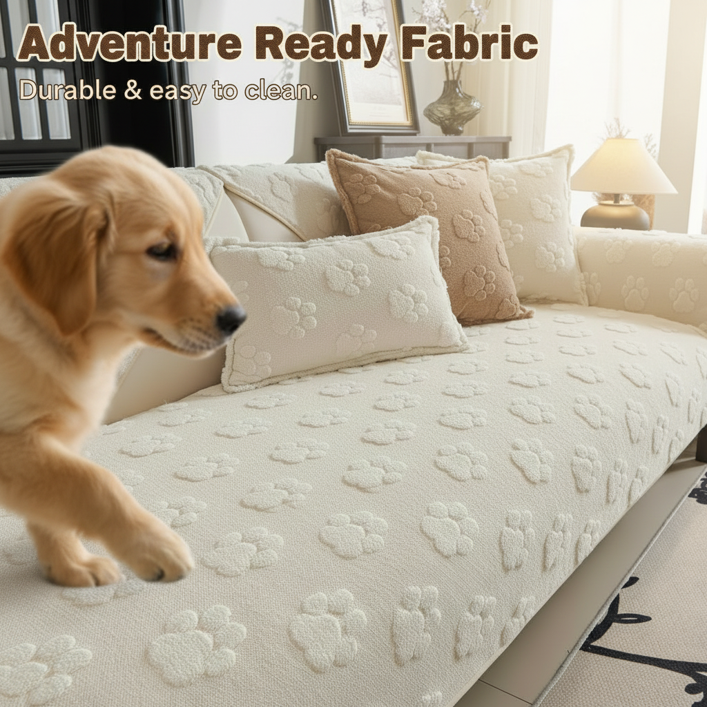 Non Slip Fuzzy Cat Paw Mat Couch Sofa Cover