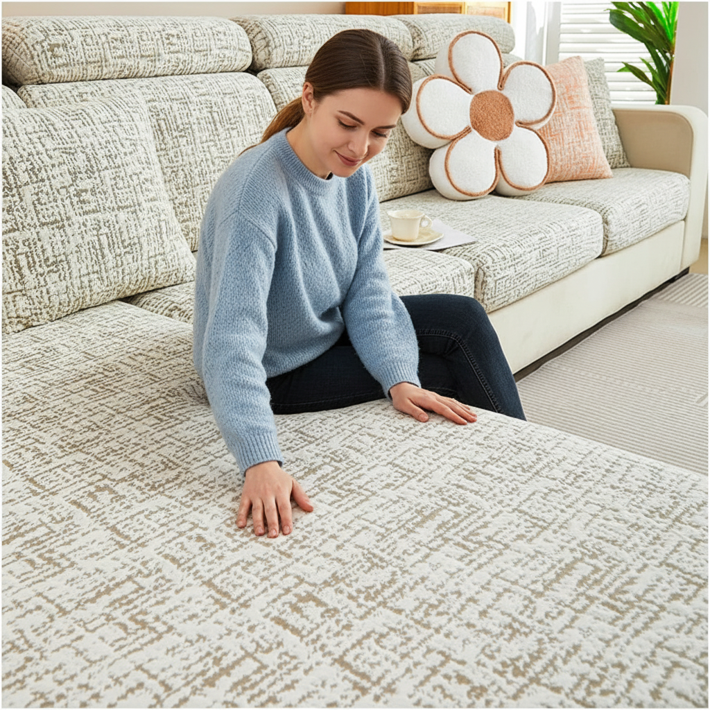 Anti-Slip Boho Cushion Sectional L Shaped Sofa Couch Cover