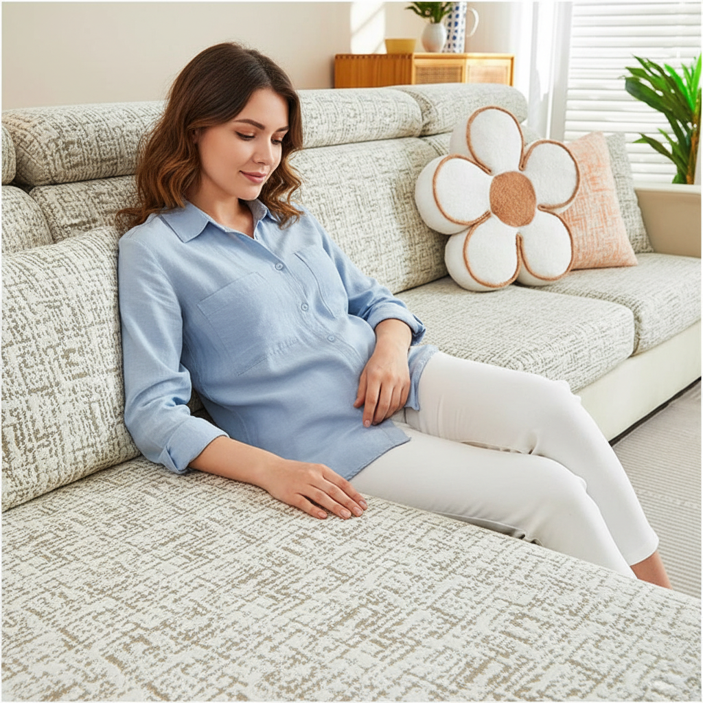 Anti-Slip Boho Cushion Sectional L Shaped Sofa Couch Cover