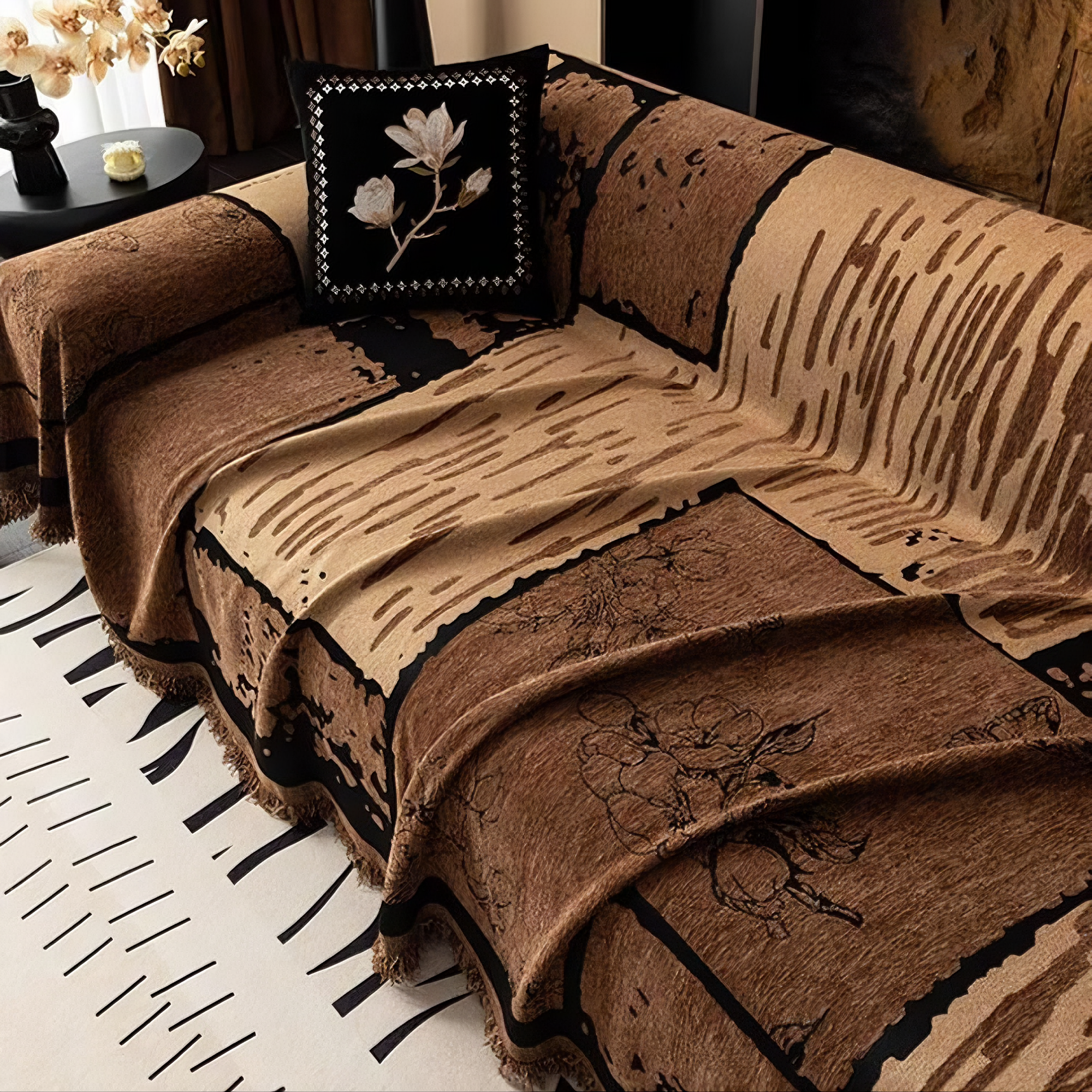 Elegance Anti-Slip Boho Tassels Sofa Couch Cover